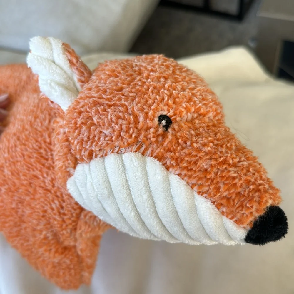 NWOT Huggle Hounds Squooshie™ Fox Plush Dog Toy - Picture 4 of 10